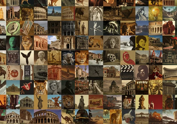 Collage representing a diverse visual charades library